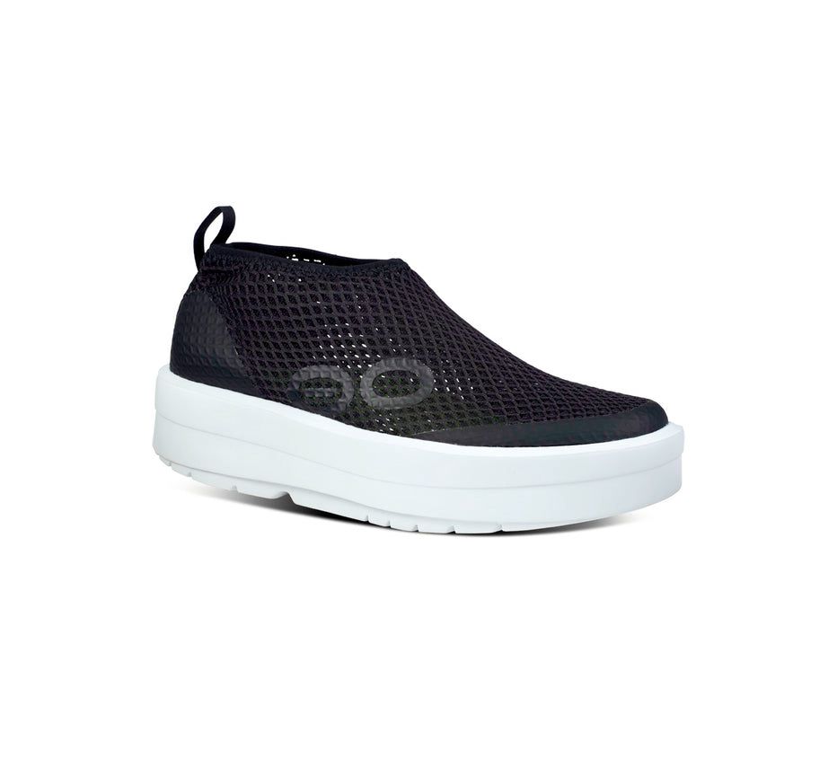 Oofos Women's Oomega Chukka - Slip On Shoes Black / White ( GPNSC-7358 )